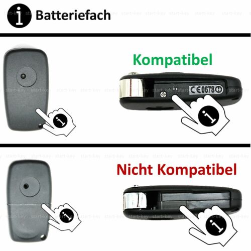 Iveco Daily  IV Auto Funk Klapp 3 Tasten Schlüssel Ersatz Gehäuse Batterie