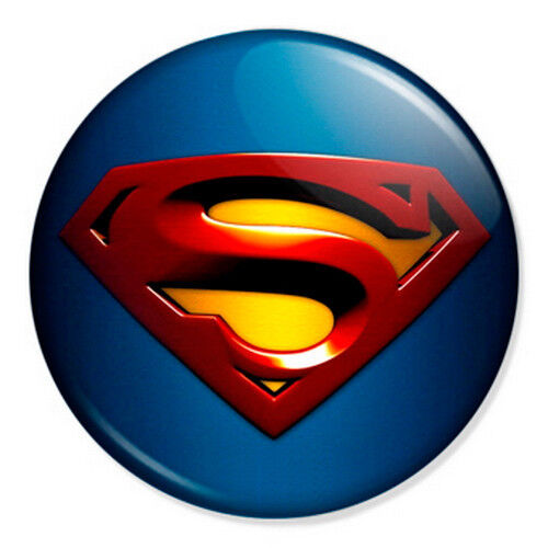 Superman Logo 25mm 1/" Pin Badge Button DC Comics Superhero Classic Clark Kent