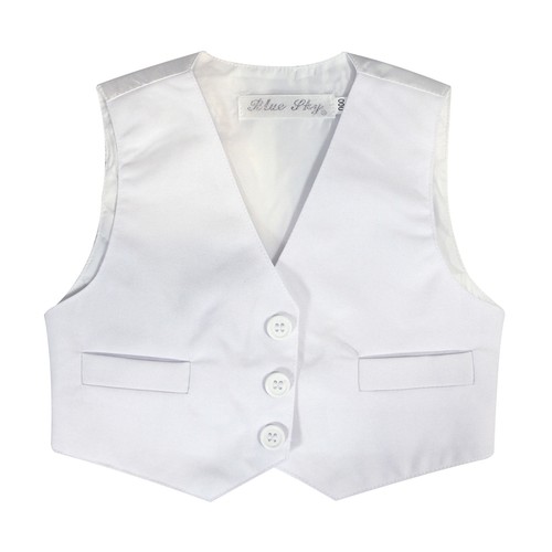 BNWT Page Boys Kids 5PCS Formal Suit Christening Wedding White Suit SIZE 000-16