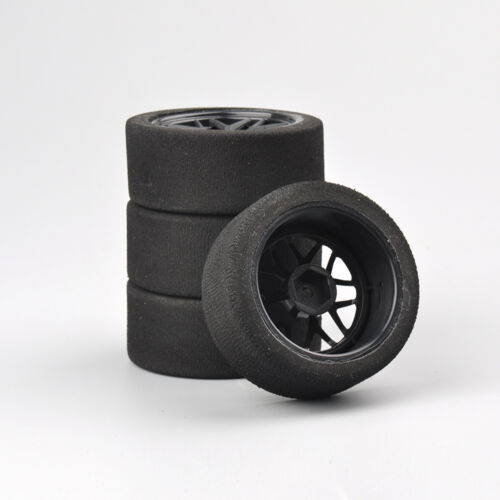 4Pcs 12mm Hex Foam Tires Wheel Rims 23002 For RC HSP HPI 1:10 On-Road Racing Car