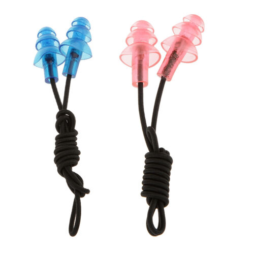Universal Water Sports Diving Swimming Pool Ear Plugs with Carry Case 1 Pair 
