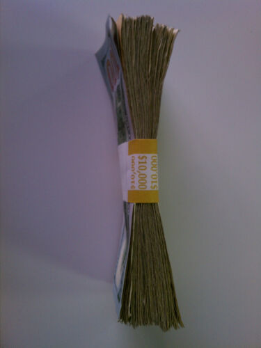1000 New Self-Sealing Currency Bands Straps Money 100/'s $10,000 Denomination