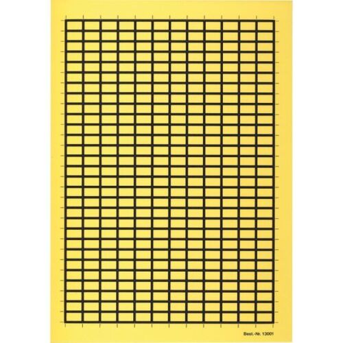 Etiketten mit Rand zum Selbstbeschriften gelb Gewebefolie 15x9mm 348/Bogen 