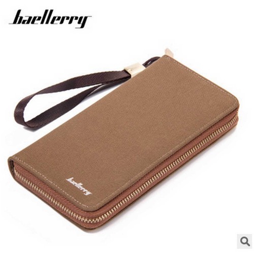 Fashion Canvas Long Wallet Zipper ID Credit Card Men/'s Coin Purse Money Clip