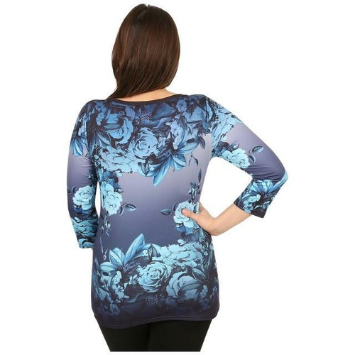 1001285 BRILLIANTSHIRTS Damenshirt /"Blue Allure/" blau Versandkostenfrei!