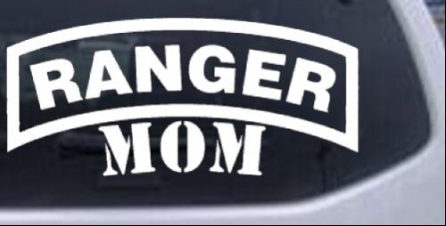 Army Ranger Mom Car or Truck Window Laptop Decal Sticker White 8X3.6 