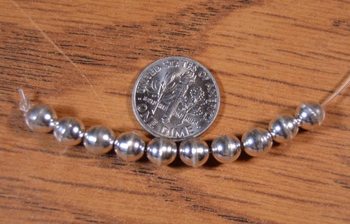 100 Sterling Silver 6mm Bench Made Beads Raised Seam Lot of 100