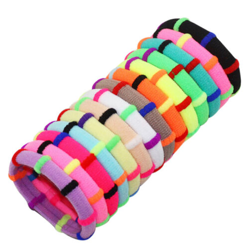 12X Colorful Elastic Rubber Hair Ties Band Rope Ponytail Holder for Girl KidsPVC