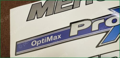 Mercury 115 HP Optimax ProXS Outboadrs Motor Blue-Silver Laminated Decals Boat