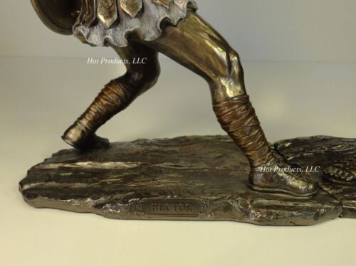 ACHILLES vs HECTOR Battle of Troy GREEK MYTHOLOGY Sculpture Statue Bronze Finish 