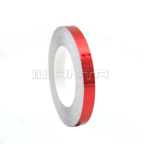 1//3/" Red Chrome Pinstripe Pin Stripe DIY Line Roll Vinyl Tape Decal Sticker 32ft