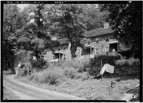 Mill Houses,1209-1217 Oella Road,Ellicott City,Howard County,MD,Maryland,HABS