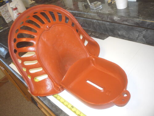 OLD  STYLE CAST IRON FARM SEAT  WITH TOOLBOX TRACTOR