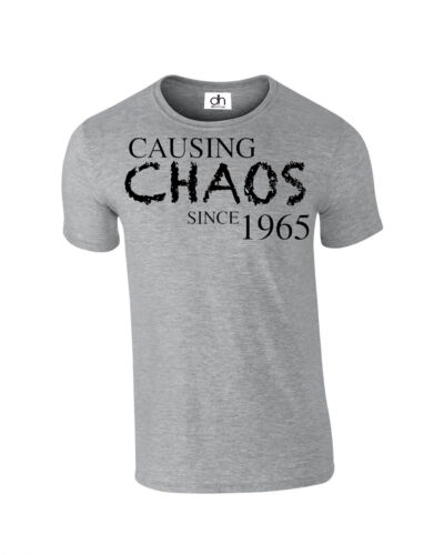Made in 1965 CAUSING CHAOS 50th T SHIRT dad Birthday Fathers day 1965,TSHIRT 