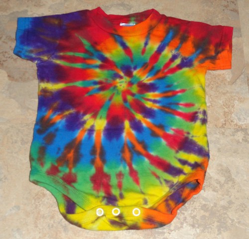 Tie dye dyed hippie baby onepiece creeper romper Jersey Bodysuit 6M 12M 18M 24M