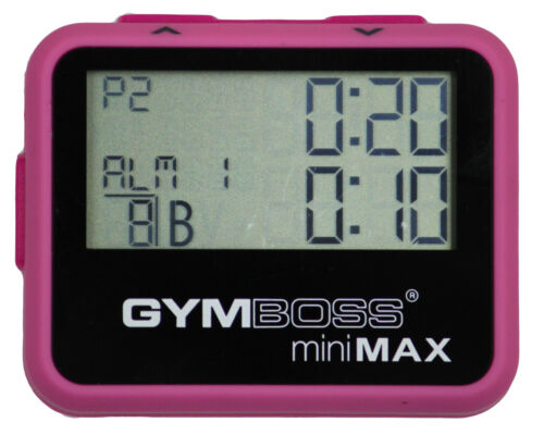 Gymboss Minimax Interval Minuterie et chronomètre Rose Pink softcoat de gymboss HQ