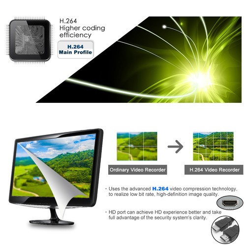 KKmoon 8CH 1080P NVR DVR P2P 5in1 4*720P 1500TVL AHD CCTV IR Camera 1TB HDD I3M6