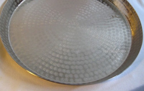 Reiskorn Rundes Tablett 57 cm vernickelt 1800 g