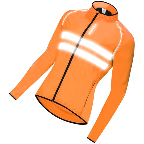 Cycling Bike Bicycle Breathable LongSleeve Jersey Jacket Sportswear Orange
