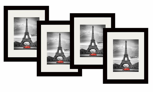 STUDIO 500 VALUE 4-PACK~11X14-inch Smooth Black Contemporary Picture Frames