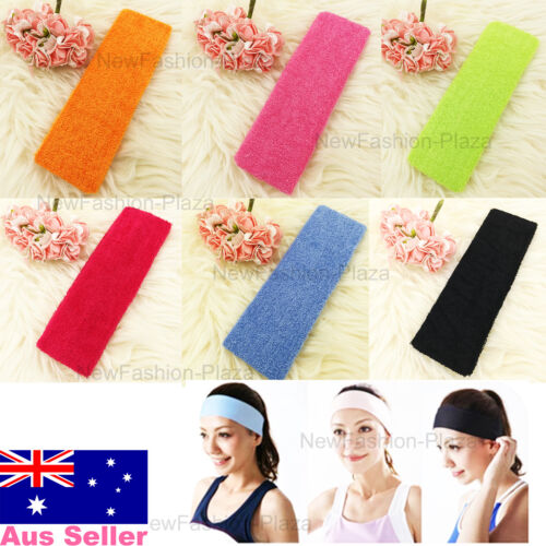 Brand New Sports Yoga Gym Flexible Color Head Hair Band Armband 100% Cotton 1
