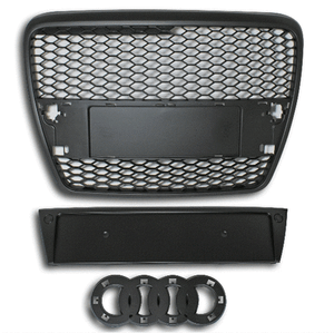 Noir nid d/'abeille Mesh voiture grille compatible avec Audi A6 2005-2008 C6 4 F S6 RS6