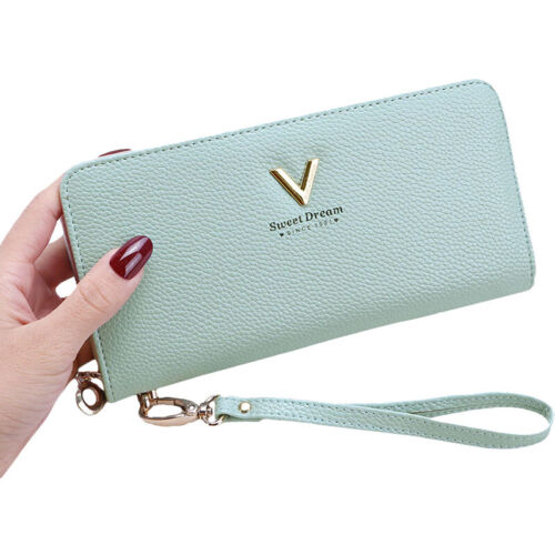 Women Ladies Leather Clutch Wallet Zip Purse Card Phone Holder Case Long Handbag 