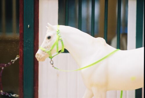 Jaapi NEON YELLOW halter w/lead-fit Breyer traditionals not  for real horse 