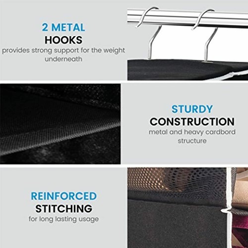 1 Pack 10-Shelf Hanging Closet Shoe Organizer Organizador de Zapatos