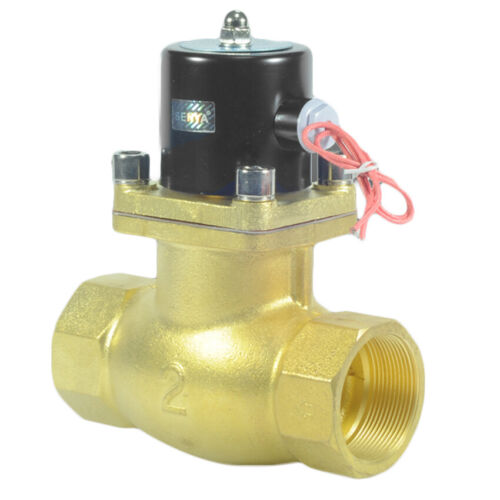 2&#034; AC220V Brass High Temperature Steam Electric Solenoid Valve Normally Closed