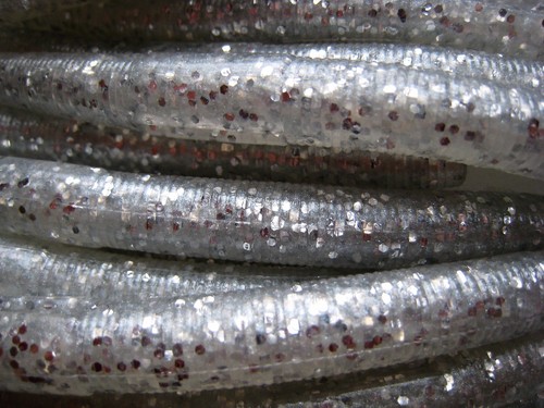 PEARL SILVER FLAKE 15 pk 5/" Senko Style SCENT Soft Plastic Worms SALT