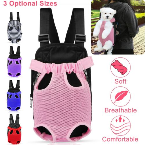Mesh Pet Puppy Dog Cat Backpack Carrier Head Legs Out Front Net Bag Tote Sling