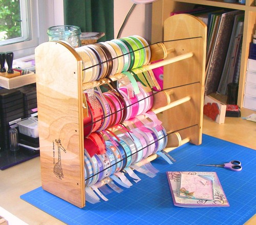 GSS Ribbon Organizer Desk//Wall Mount High Capacity /& EZ Load 102 Spools!!