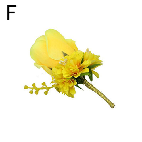 Wedding Flower Corsage Groom Boutonniere Pin Brooch Prom Party Decor Supplies