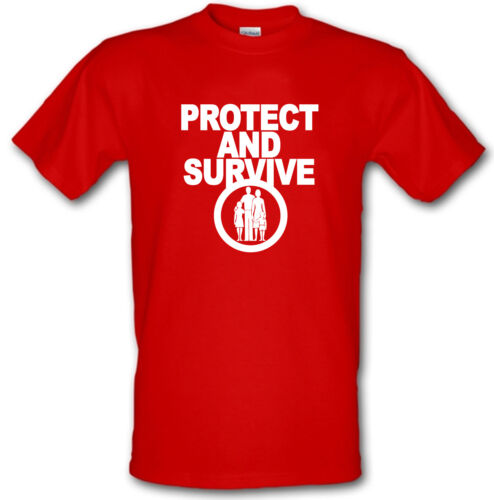 PROTECT AND SURVIVE Government Nuclear Warning Retro Heavy Cotton T-shirt S-XXL 