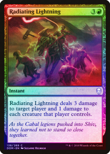 Radiating Lightning FOIL Dominaria NM Red Common MAGIC GATHERING CARD ABUGames