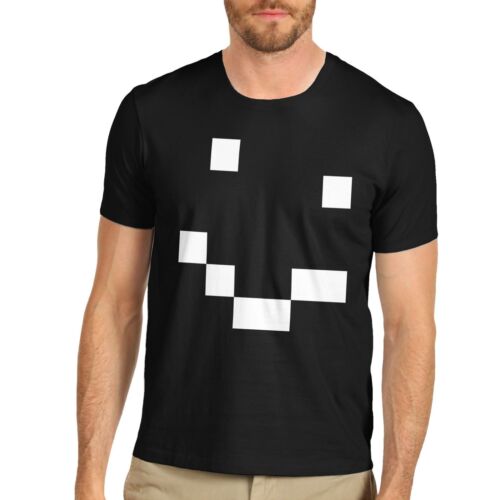 Twisted Envy Men/'s Smile Pixel Face Printed T-Shirt