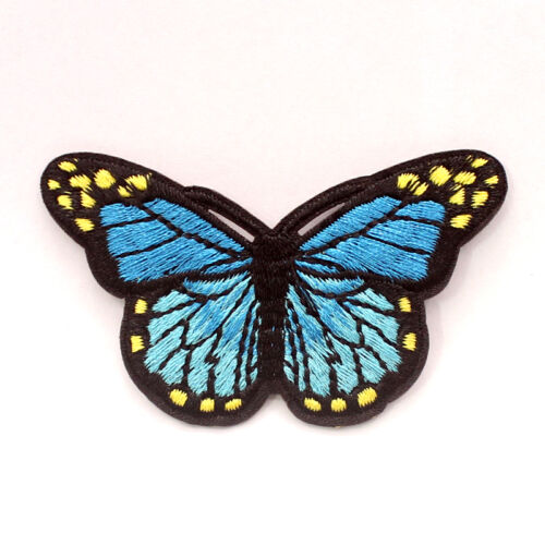 DIY 2PCS Embroidered Butterfly Applique Iron On Sew On Patch Clothing 