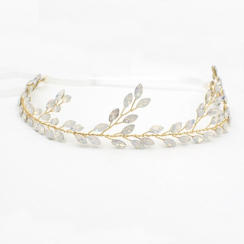 Braut Kristall Stirnband Blatt Haarreif Haarband Hochzeit Party Braut