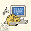 Mouseloft Mini Cross Stitch Kit Biscuit the cat Collection Fatal Error