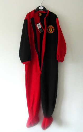 Manchester United FC Official Football Merchandise Kids Pyjama All-In-One Fleece