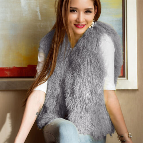 2018 Spring Whole Fur Genuine Mongolian Lamb Fur Vest Waistcoat WaistJacket Warm