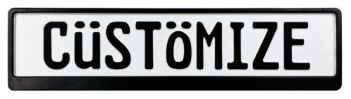 Custom European License Plate