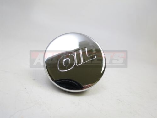 Chrome Steel Push-In Style Oil Logo Cap Plug w// Rubber Seal 1-1//4/" Valve Covers