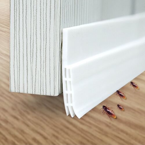 2 Pack Self Adhesive Under Door Weather Stripping Bottom Double Block Draft Seal 