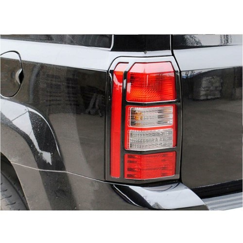 Black Tail Lamp Frame Decor Tail Light Protect Cover fits 2007-2017 Jeep Patriot