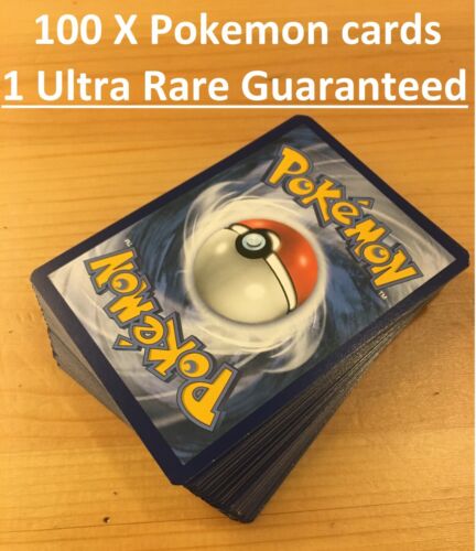 100 Pokemon Cards Bulk * 1 Ultra Rare guaranteed + Rares + Foils * No Duplicates