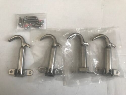 Stainless Steel set of 4 with free hardware 1930-31 Ford Model A Hood Latches 