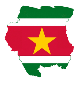 Voiture Autocollant /"Suriname/" Sticker Décalque 11 cm La-Cut 4.3/" konturg