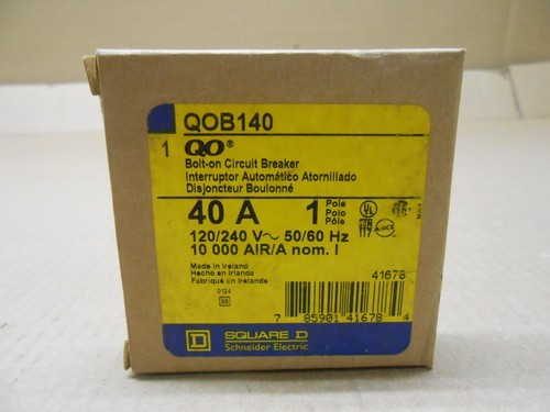 1 NIB SQUARE D QOB140 QOB CIRCUIT BREAKER 40A 40 AMP 1P 1 POLE 240V 240 VOLT